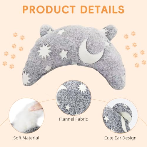 Qpets® Pet Pillow Soft Plush Glow-in-The-Dark for Cat Dog Star Design Sleeping Cushion with Head Neck Support Durable Easy-to-Clean 24X20cm 3PCS Qpets® Pet Pillow Soft Plush Glow-in-The-Dark for Cat Dog Star Design Sleeping Cushion with Head Neck Support Durable Easy-to-Clean 24X20cm 3PCS